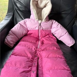 Columbia Pink Hooded Kids Snowsuit